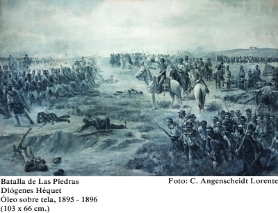 "Batalla de Las Piedras", óleo de Diógenes Héquet.