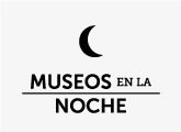 Imagen que dice Museos en la Noche y tiene una luna en su fase creciente